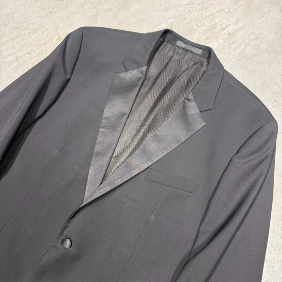 Hugo Boss Tuxedo "The Stars/Glamour" Black Satin Lapel Wool 2pc 42L 38x34 - Picture 2 of 13